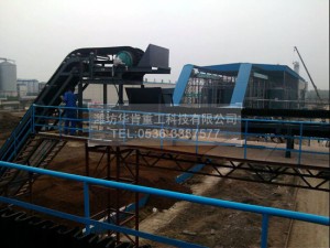 大傾角皮帶輸送機使用現場